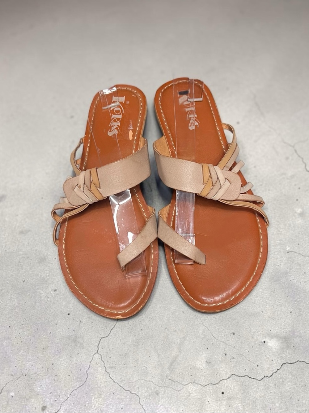 🌻KORKS by Kork-Ease Raine Toe Strap Flat Sandals Woven Size 8 [READ! FLAW]